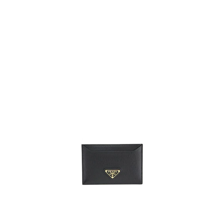 Prada Black Calfskin Cardholder Accessory - Women