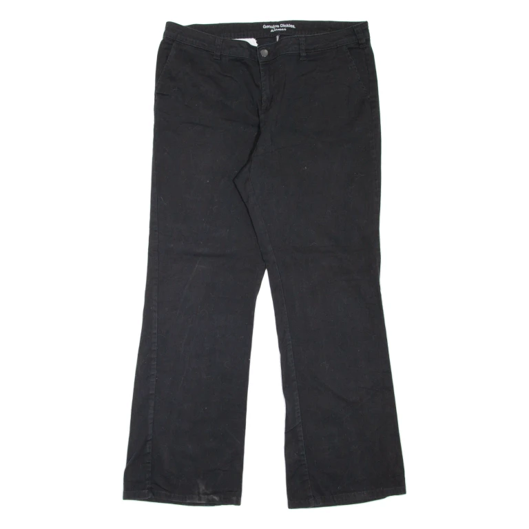 DICKIES Workwear Womens Trousers Black Slim Bootcut W34 L30