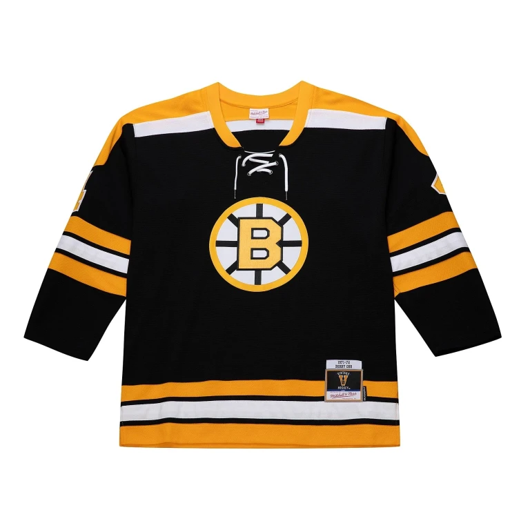 Men's NHL Dark Jersey Blue Line 2.0 Bruins 1971 Bobby Orr Jerseys