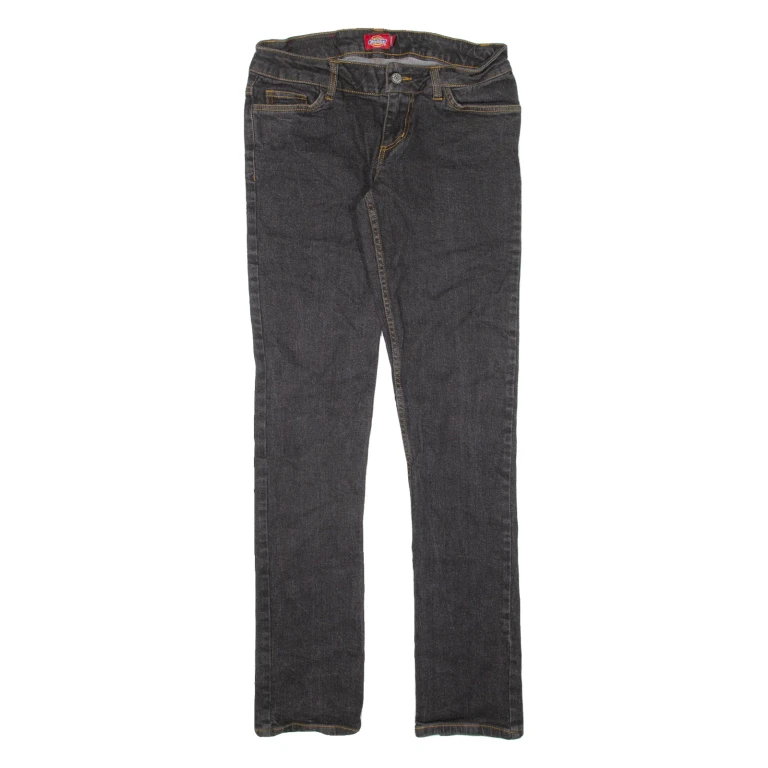 DICKIES Womens Jeans Black Slim Skinny W29 L31