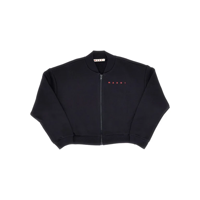 MARNI French terry full-zip bomber sweatshirt Kids 8Y