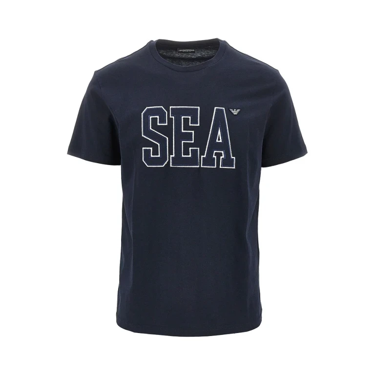 Emporio Armani SEA Stickerei Herren-Bade-T-Shirt