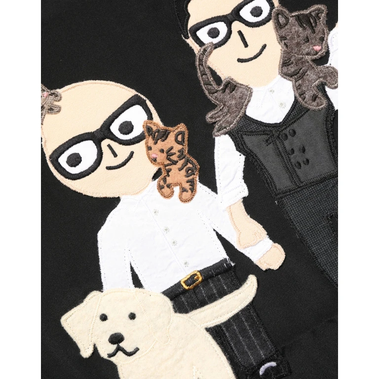 Dolce & Gabbana Black #dgfamily Silk Blouse Top Stretch - Women