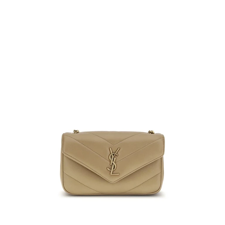 Saint Laurent Beige Lamb Ovis Aries Shoulder Bag - Women