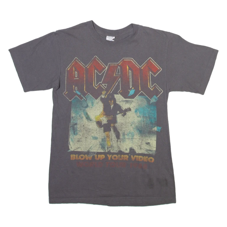 AC/DC Womens Band T-Shirt Grey S