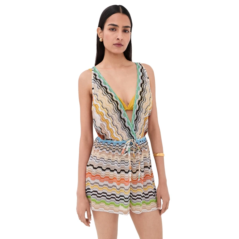 Missoni Short Cover Up Jumpsuit SMSNP-Multi 38