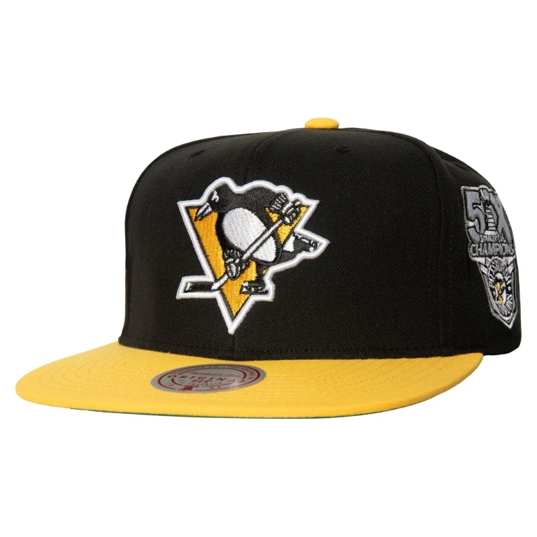 Men's NHL 2 Tone Side Patch Snapback Penguins Snapback Caps