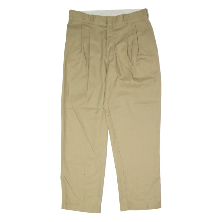 DICKIES Workwear Mens Twill Trousers Beige Regular Straight W34 L30