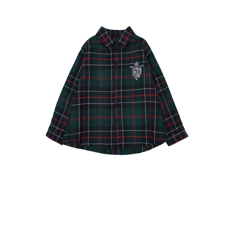 Fendi Kids Barracuta Green Tartan Greenforest Giacche E Gilet