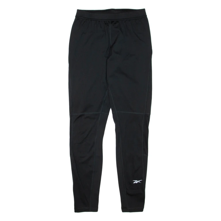 REEBOK Mens Track Pants Black Skinny M W24 L28