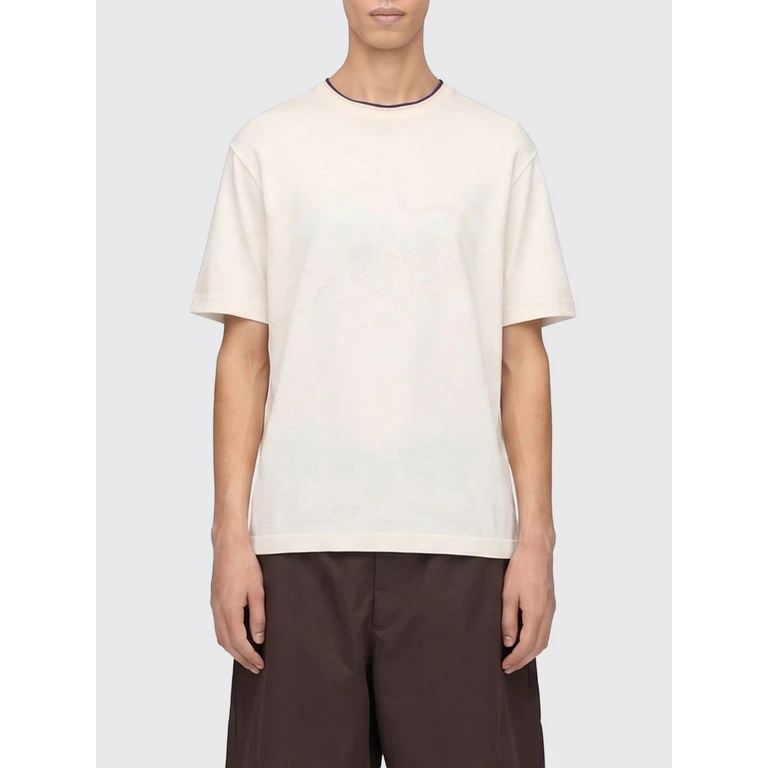 Recycled Cotton T-Shirt with Graphic Print and Contrast Trims (KS3977)