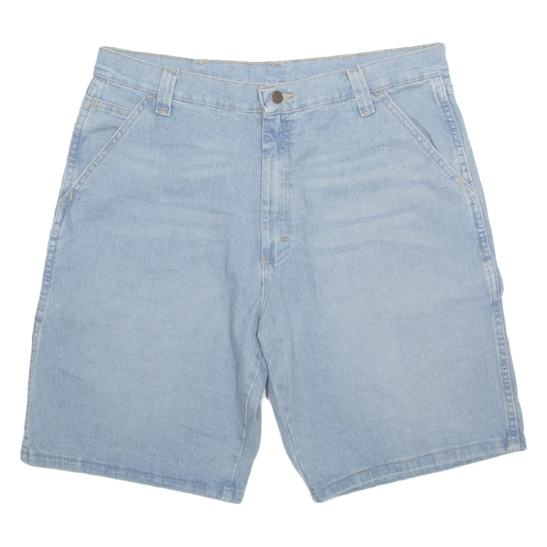 WRANGLER Carpenter Denim Mens Workwear Shorts Blue L W35