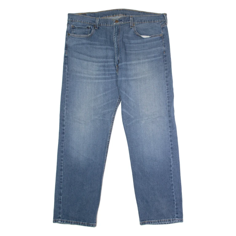 LEVI'S 505 Jeans Mens Blue Regular Straight Stone Wash W40 L30