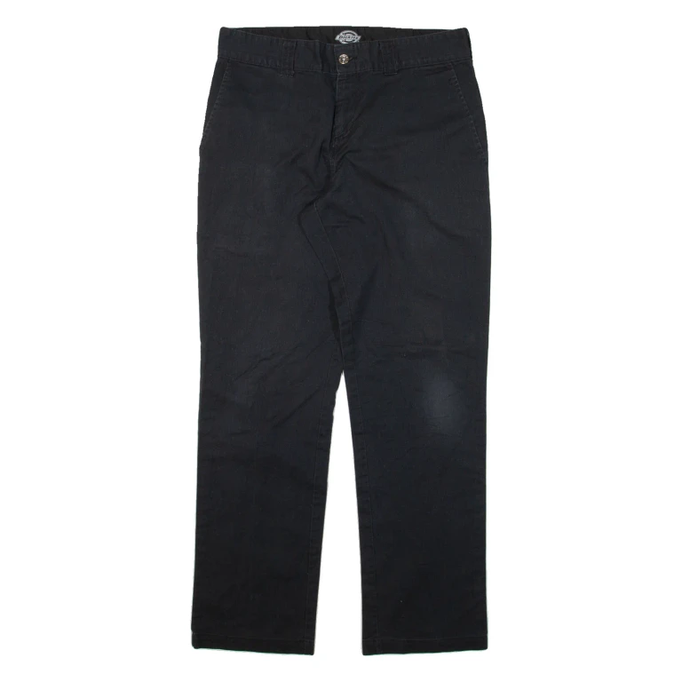 DICKIES Mens Trousers Black Regular Straight W32 L32