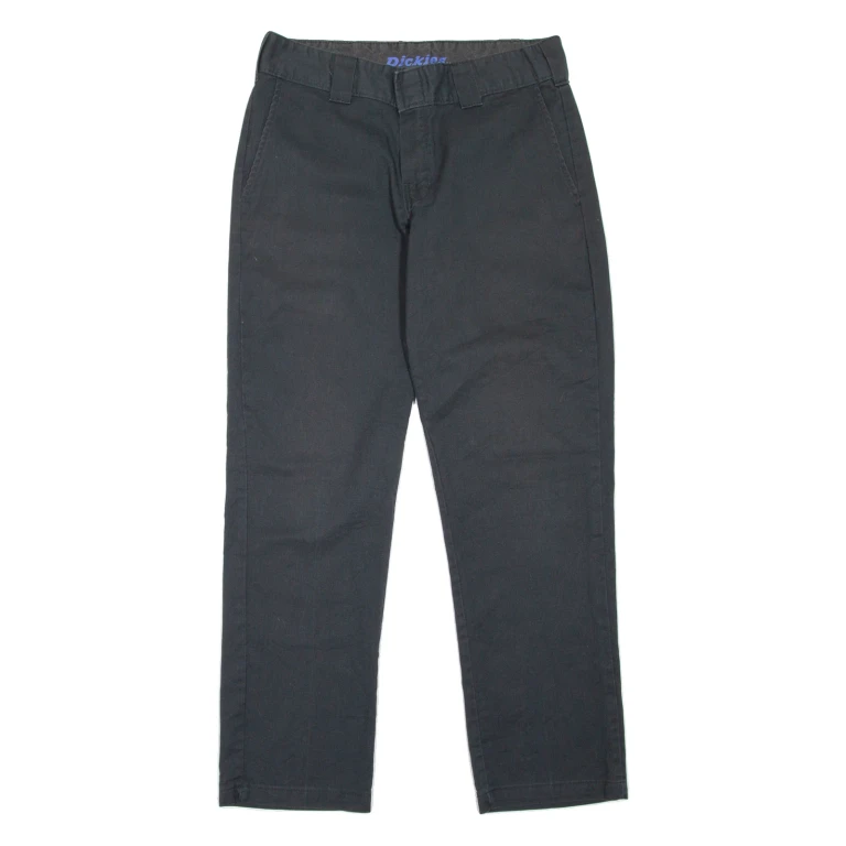 DICKIES Workwear Womens Trousers Black Slim Tapered W30 L28