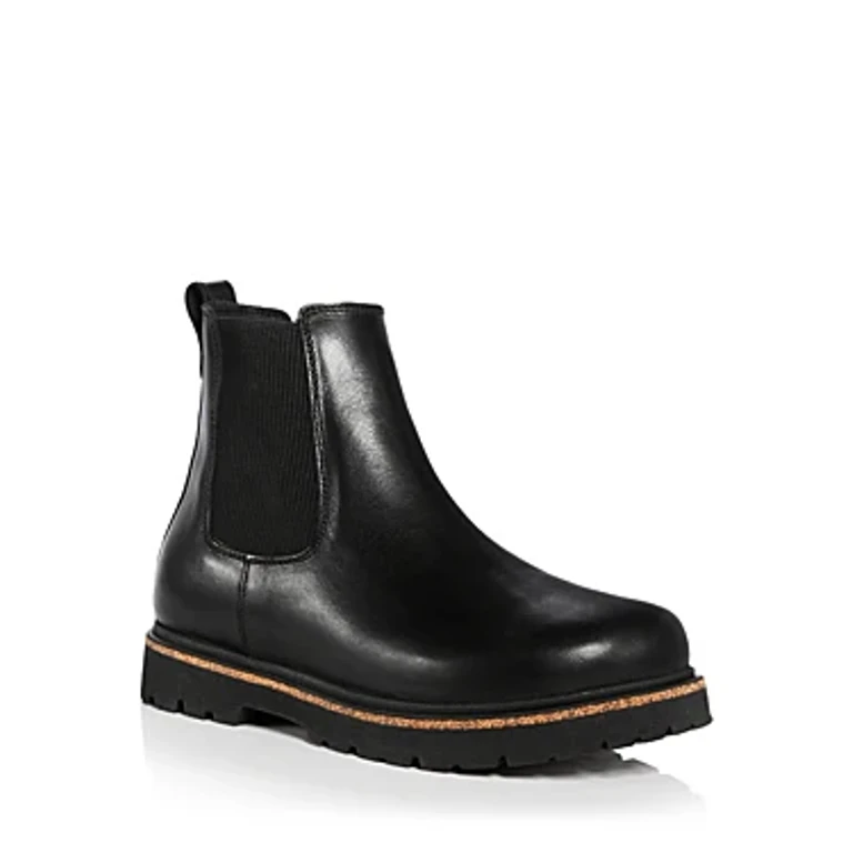 Highwood Slip On Mid Natural Leather Ankle Boots