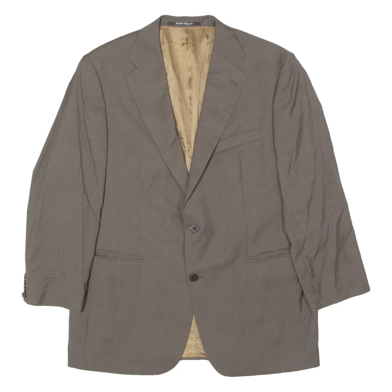 PIATTELLI Mens Blazer Jacket Grey Wool L