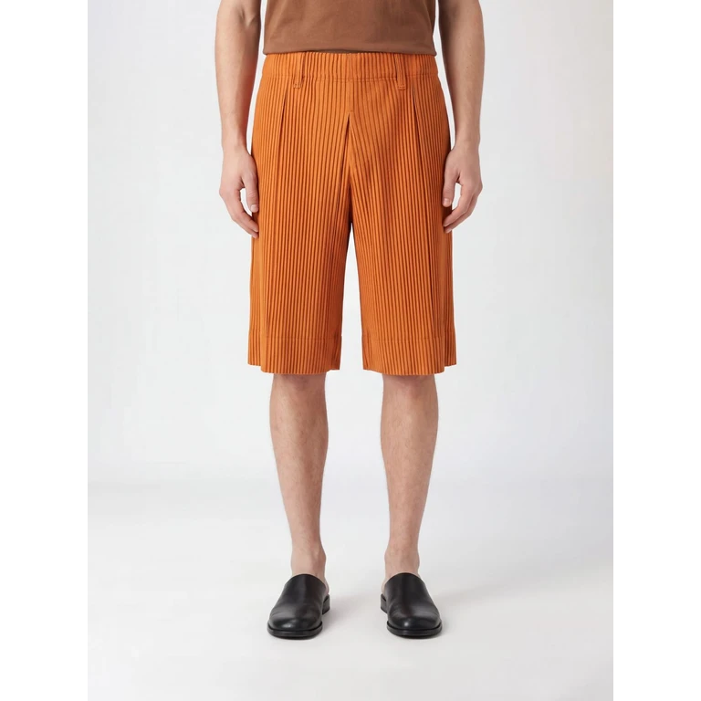 HOMME PLISSE' ISSEY MIYAKE Homme Plissé Issey Miyake Knee-Length Pleated Crêpe Chino Shorts (HP66JF15947)