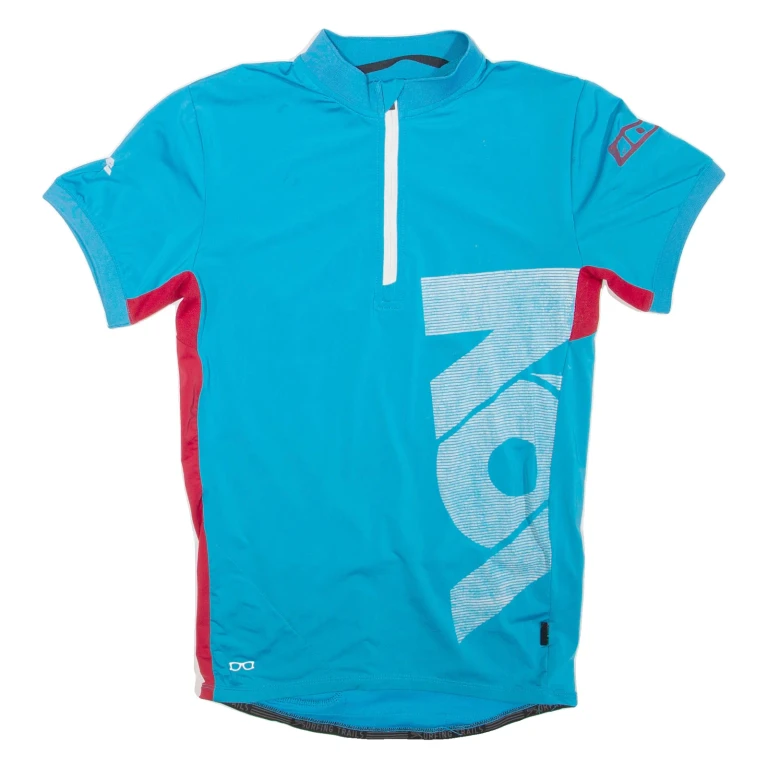 ION Cycling Mens T-Shirt Blue 1/4 Zip S