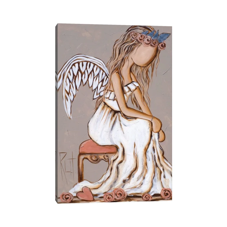 Angel With Crown by Ruth's Angels - Canvas Gallery Wrap