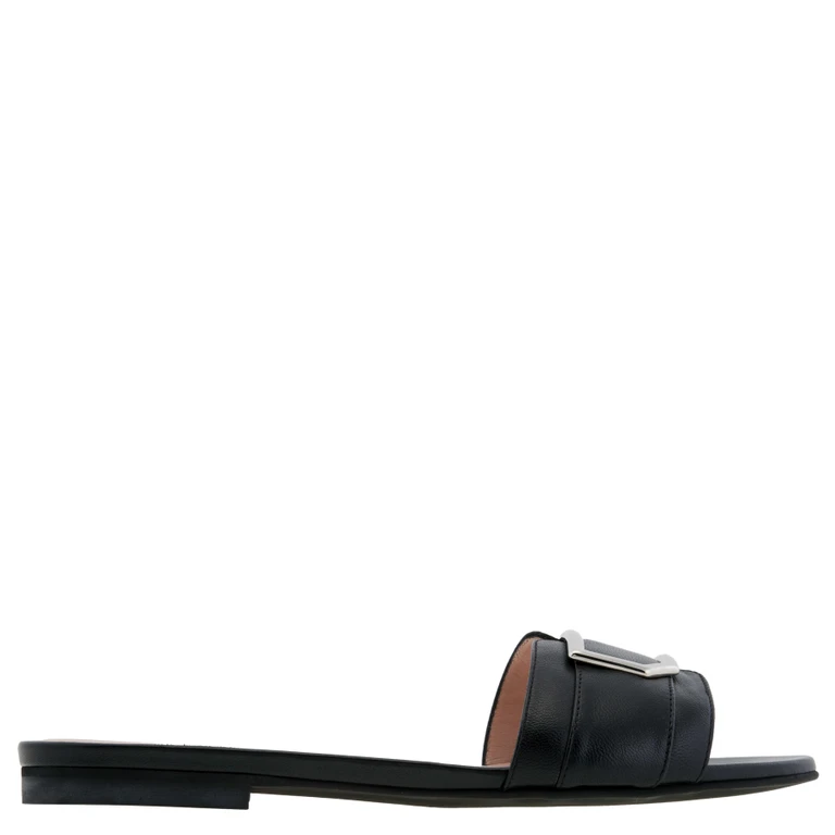 Bally Cerilla Leather Side Sandals, Brand Size 37 ( US Size 6.5 )
