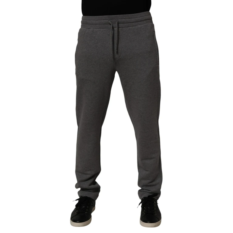 Dolce & Gabbana Gray Cotton Jogger Sweatpants Trouser Pants - Men