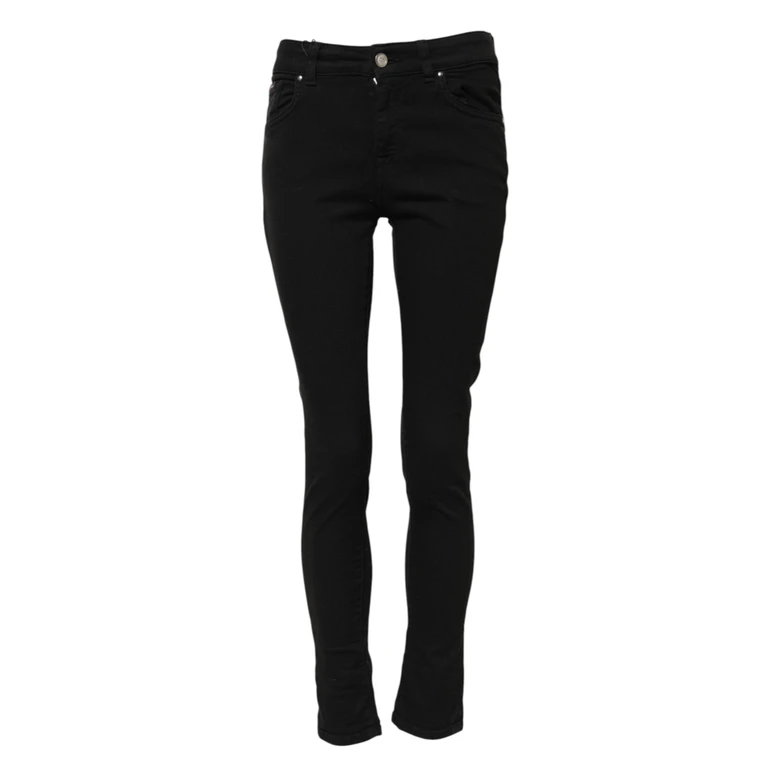 Dolce & Gabbana Black Cotton Skinny Mid Waist Denim Jeans Elastane Clothing - Women