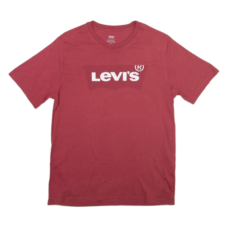 LEVI'S Mens T-Shirt Maroon S