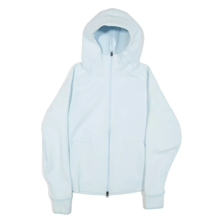 ADIDAS Womens Track Jacket Blue Hooded M
