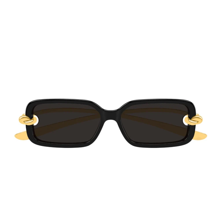 Bottega Veneta Bv1439s Linea Signature Icons Black / Gold Grey Bio-iniettato/metallo Sunglasses - Women
