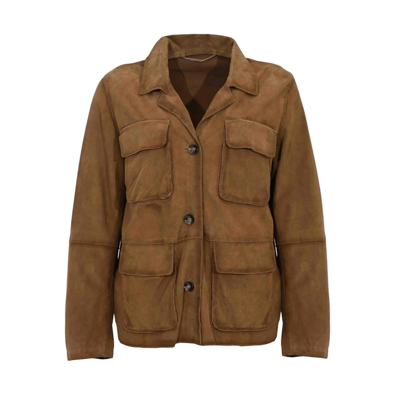 Blouson En Cuir - Taupe (BORACAY85)