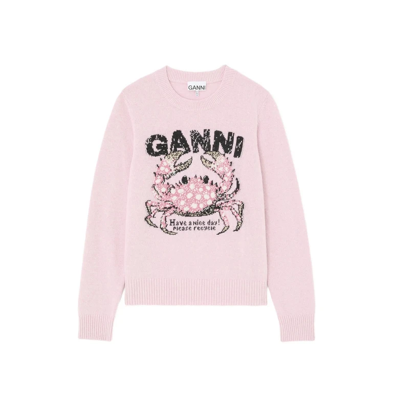 Ganni Crab-intarsia Sweater