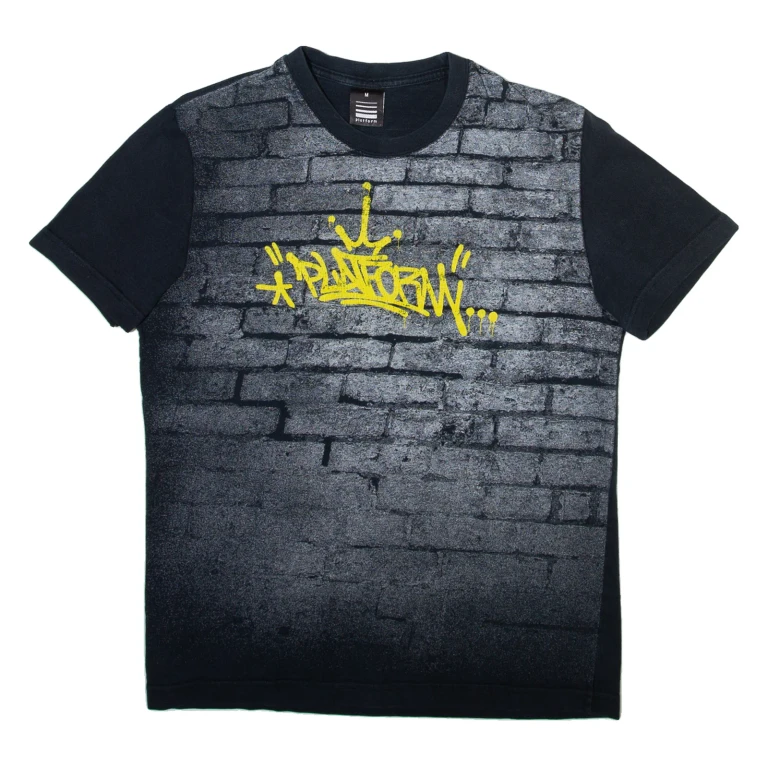 PLATFORM Mens T-Shirt Black M