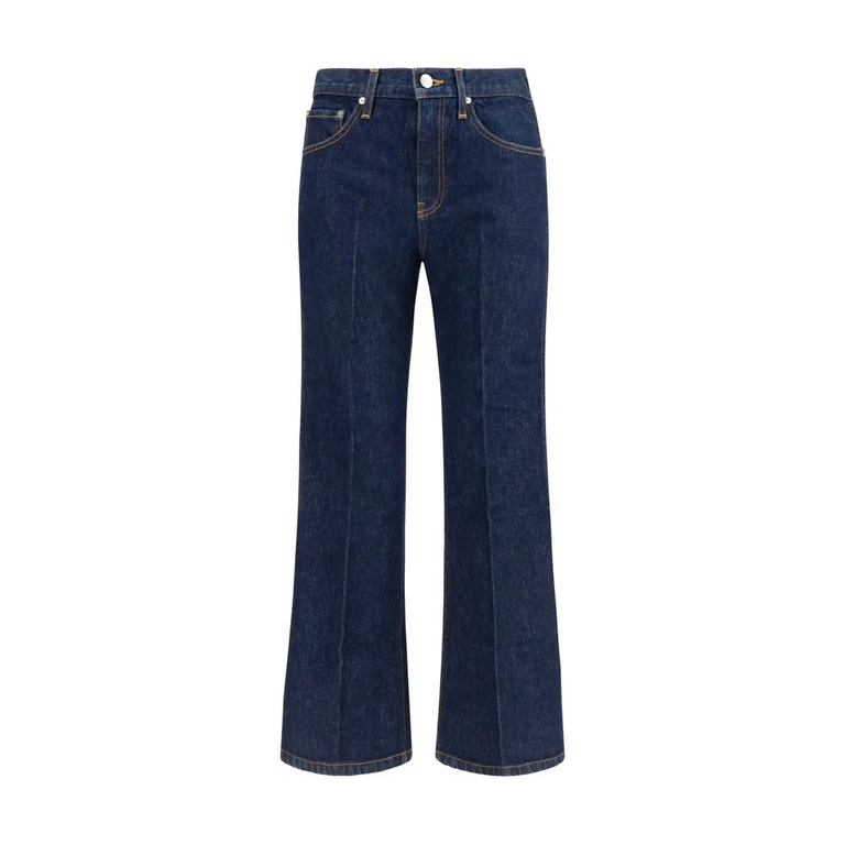 Khaite Blue Cotton Flared Jeans Clothing - Women