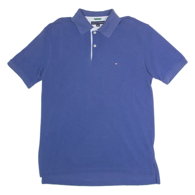 TOMMY HILFIGER Mens Polo Shirt Blue L