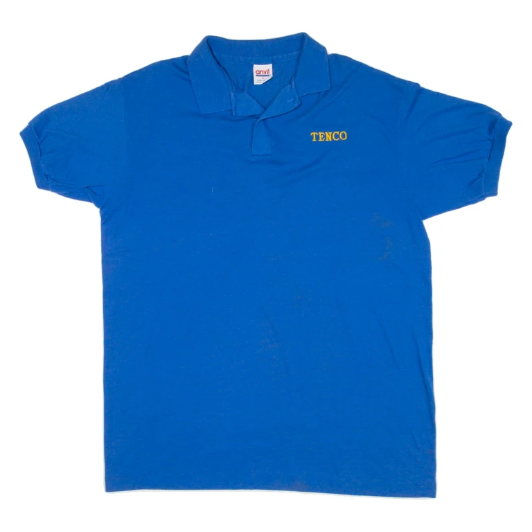ANVIL Mens Polo Shirt Blue XL