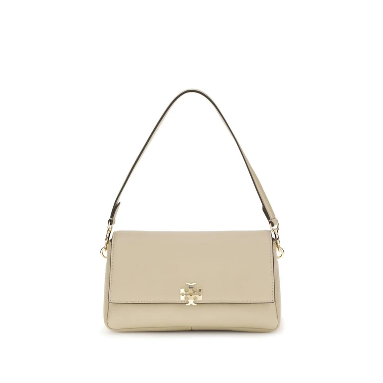 Tory Burch Beige Calf Leather Bos Taurus Shoulder Bag - Women