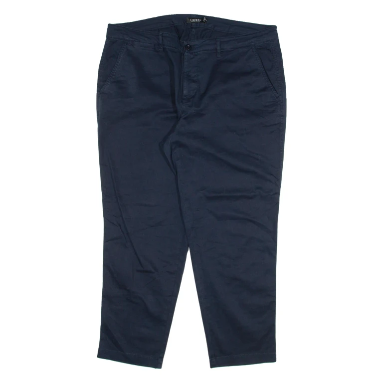 LAUREN RALPH LAUREN Womens Trousers Blue Relaxed Tapered W40 L28