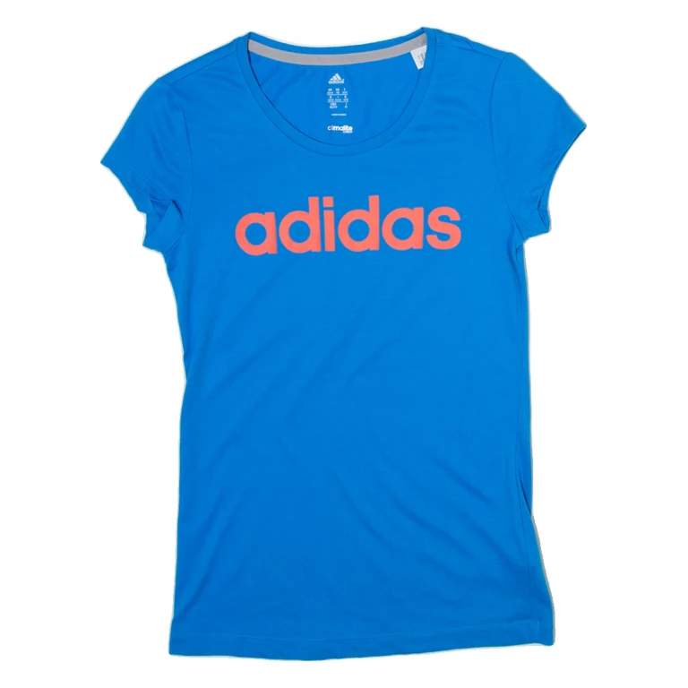 ADIDAS Womens T-Shirt Blue XS