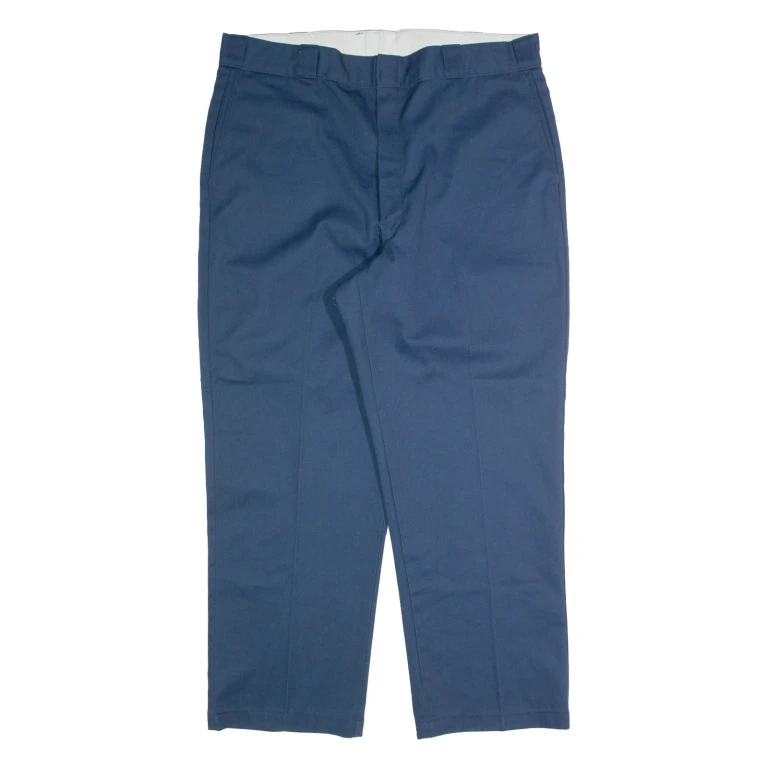 DICKIES Workwear Mens Trousers Blue Regular Straight W40 L30