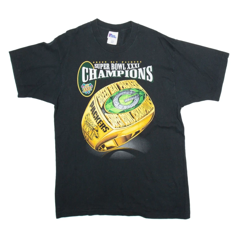 PRO PLAYER Superbowl Champions Mens T-Shirt Black USA L