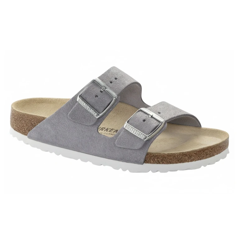 Arizona Suede Leather Purple Fog Sandals