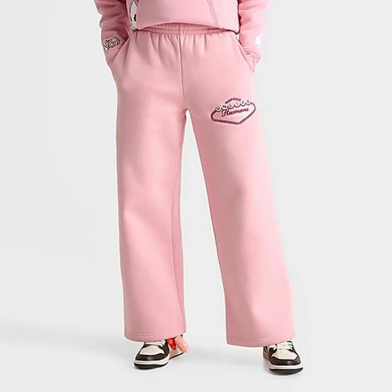 Unlike Humans Women's Casino Wide-Leg Jogger Pants in Coral Blush Size: XS