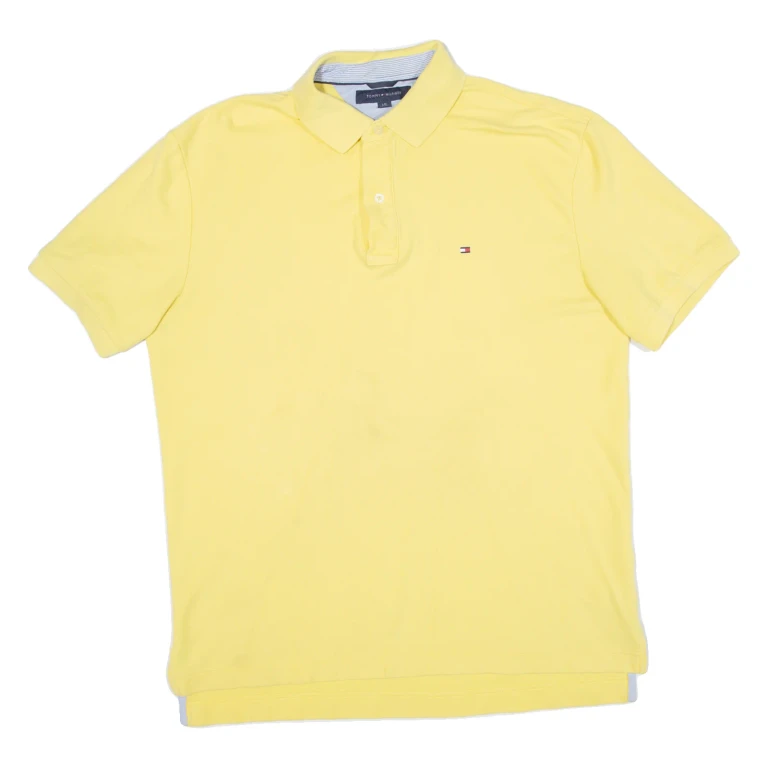 TOMMY HILFIGER Mens Polo Shirt Yellow L