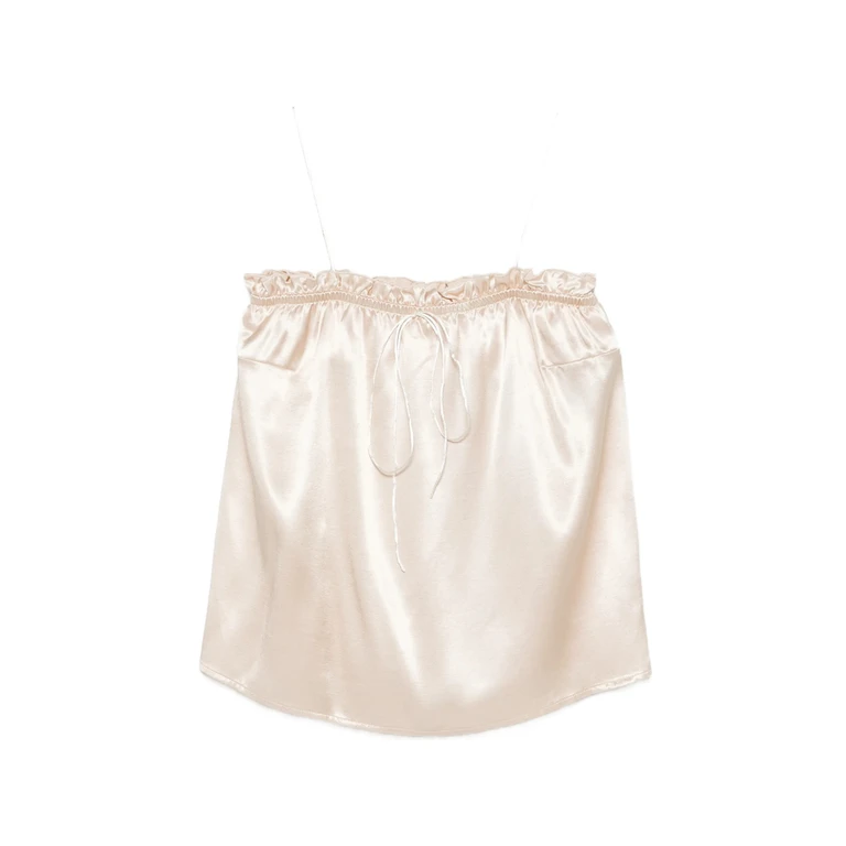 The Nina Studio Ruffled Spaghetti-strap Top