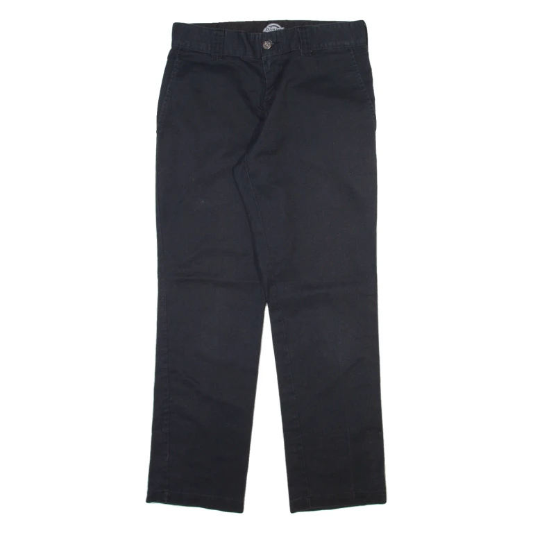 DICKIES Mens Trousers Black Regular Straight W30 L30