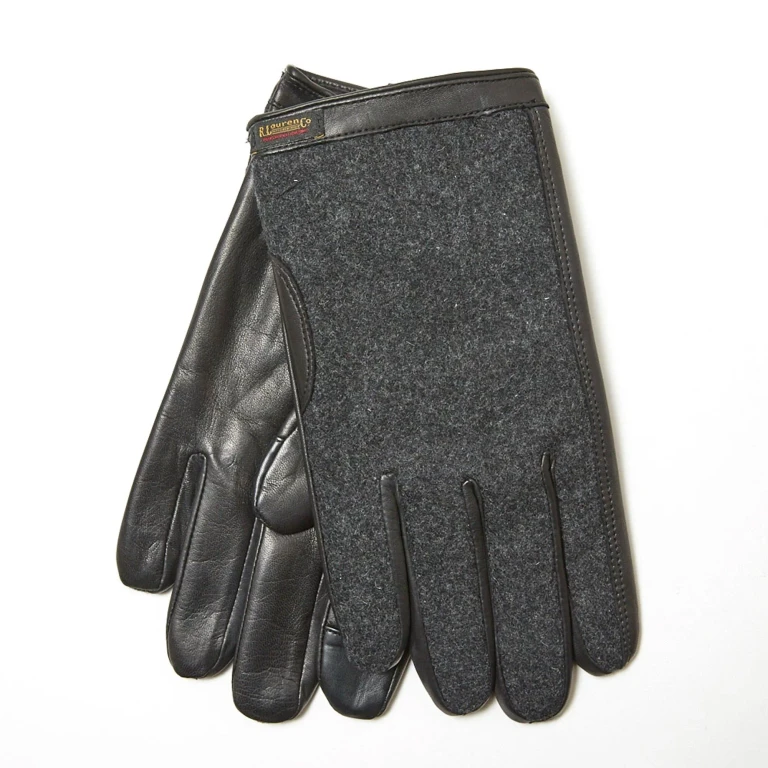 Men's Wool And Leather Hybrid Gloves