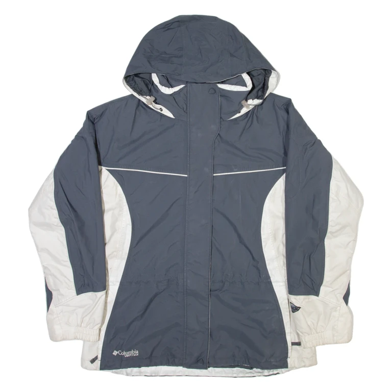 COLUMBIA Mens Coat Grey Nylon Hooded XL