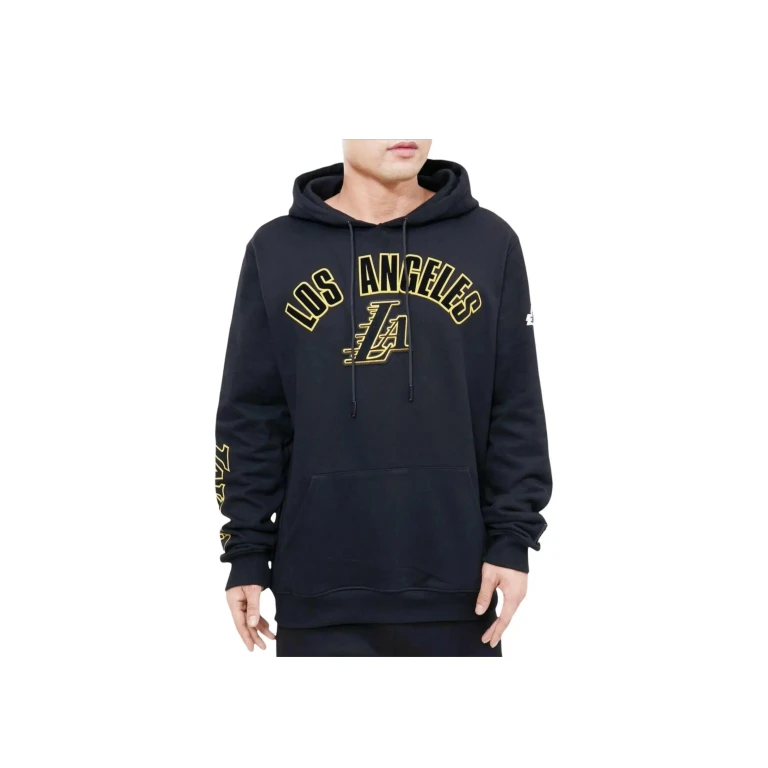 NBA Los Angeles Lakers Stacked Logo Men Hoodie Black