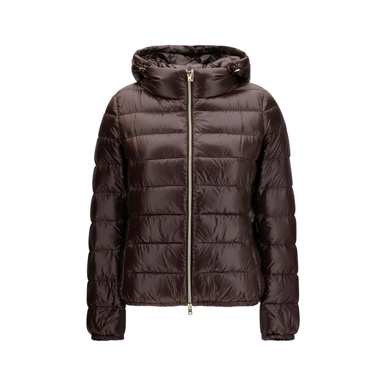 Brown Polyamide Full-Length Jacket Clothing - Women